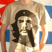 X T-Shirt: Che Guevara, black on KHAKI
