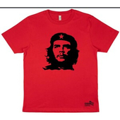 T-Shirt: Che Guevara, black on RED
