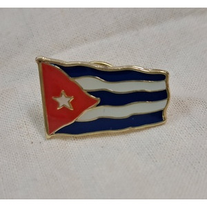 Enamel Badge: Cuban flag