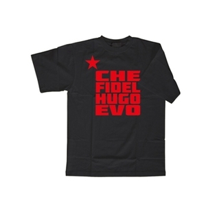 T-shirt: Che Fidel Hugo Evo - black