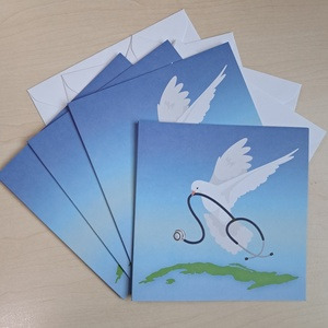 Greetings cards:Doctors not bombs - pack of 4 with envelopes